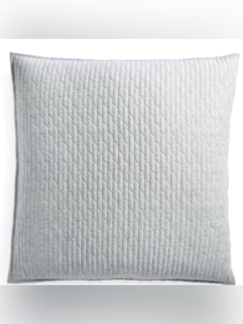 NWT $120 HOTEL COLLECTION Light Grey BEDFORD Geo Euro Pillow Sham